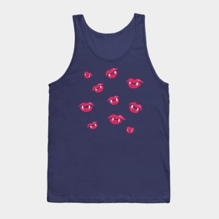 Vampire Lips Pattern Tank Top